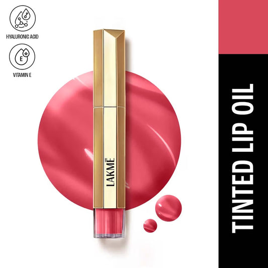 Lakme 9to5 Overtime Shine Tinted Lip Oil - Pink Bloom (5.3ml)
