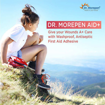 Dr. Morepen AID Adhesive Band Aid Waterproof for Kids & Adults (10 pcs)