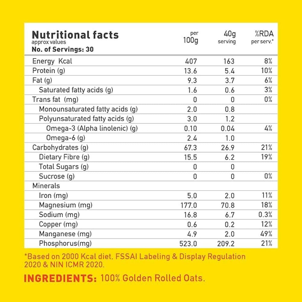 Yoga Bar Oats Rolled (1Kg)