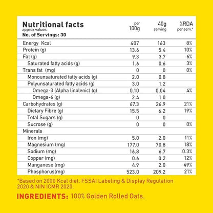 Yoga Bar Oats Rolled (1Kg)