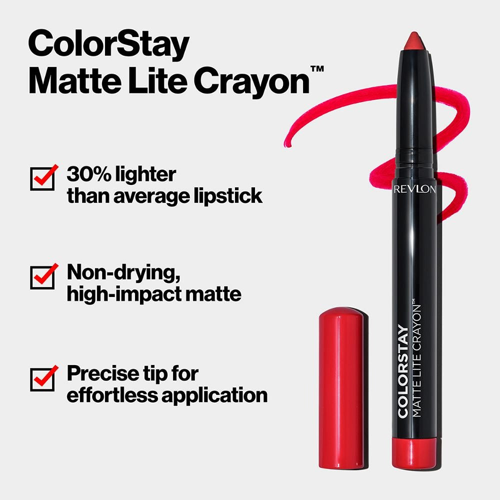 Revlon ColorStay Matte Lite Crayon Lipstick-Air Kiss