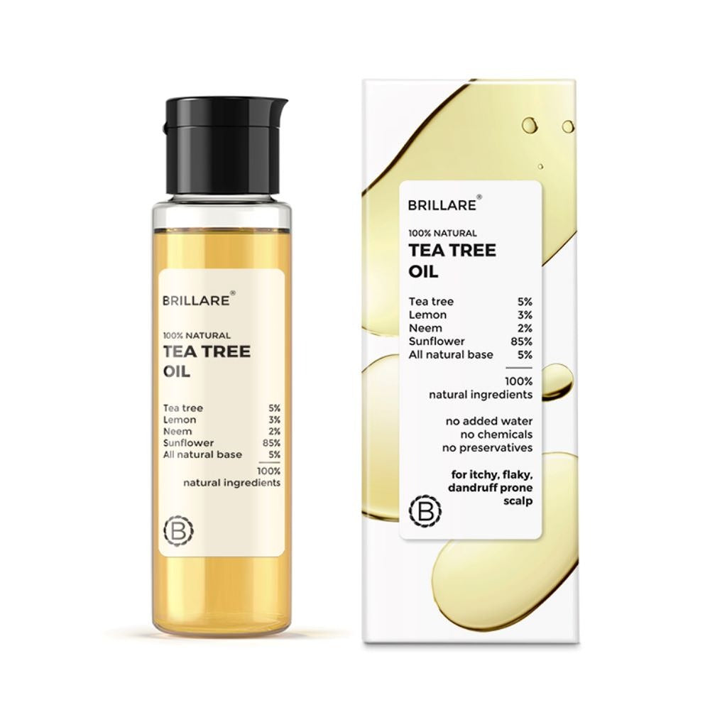 Brillare Tea Tree Oil For Itchy, Flaky, Dandruff Prone Scalp (100ml)