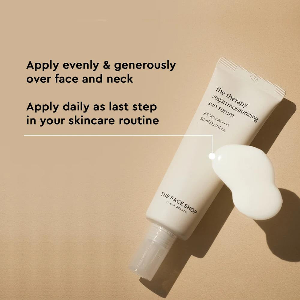 The Face Shop Therapy Vegan Moisturizing Sun Serum (50ml)