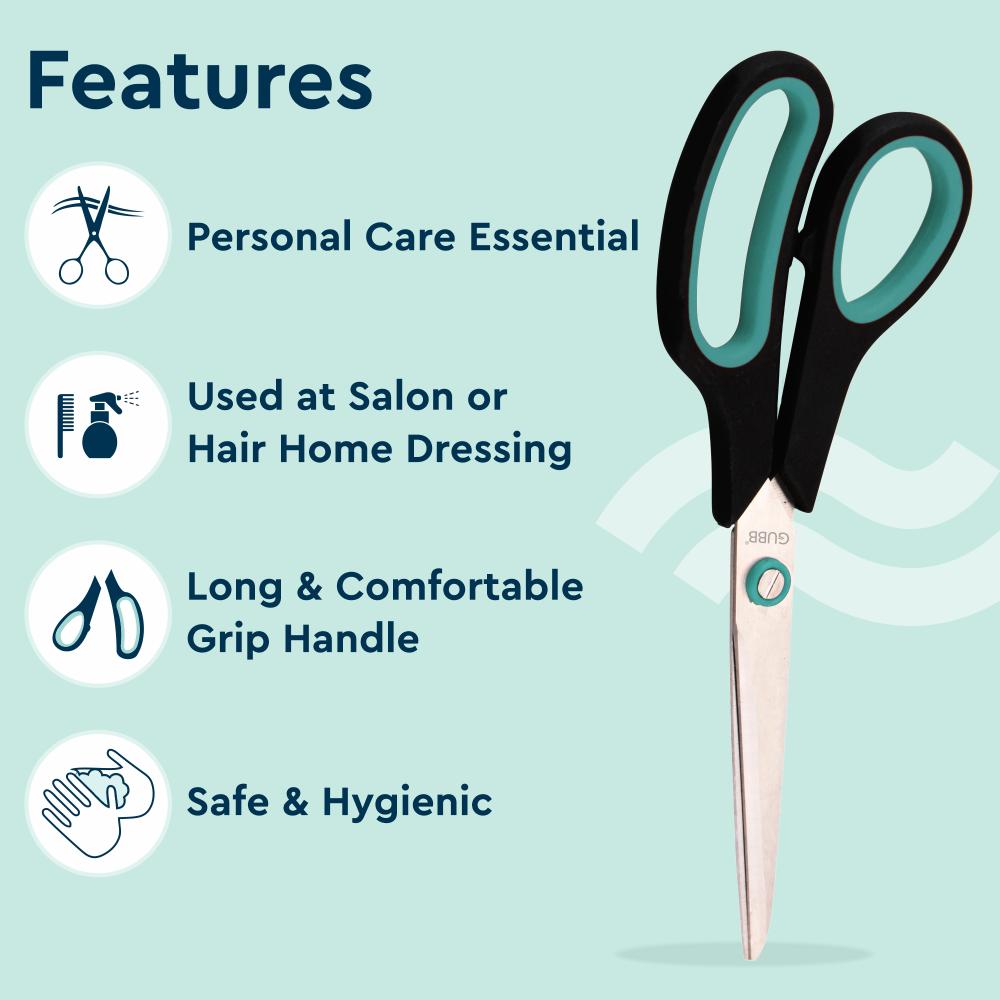 GUBB All Purpose Scissor Set For Hair Cut, Kitchen Use, Craft & Tailoring Professional - Large & Medium