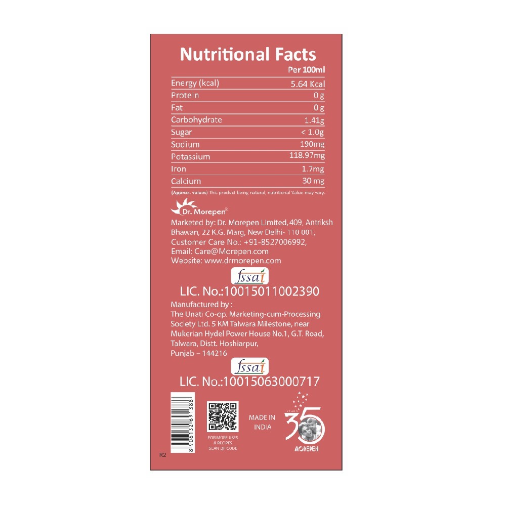 DR. MOREPEN Apple Cider Vinegar with 2x Mother for Weight Management, Immunity, Skin & Hair, Raw, Unfiltered & Unpasteurized (500ml)