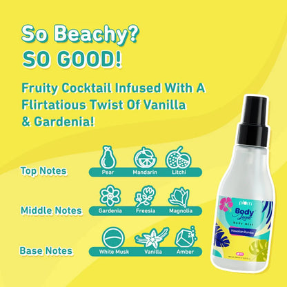 Plum BodyLovin' Hawaiian Rumba Body Mist For A Long Lasting Beachy Fragrance (150ml)