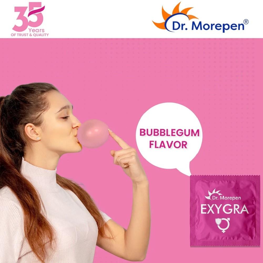 Dr. Morepen Exygra Condoms Dotted 3S - LONGLAST - (Pack of 10)