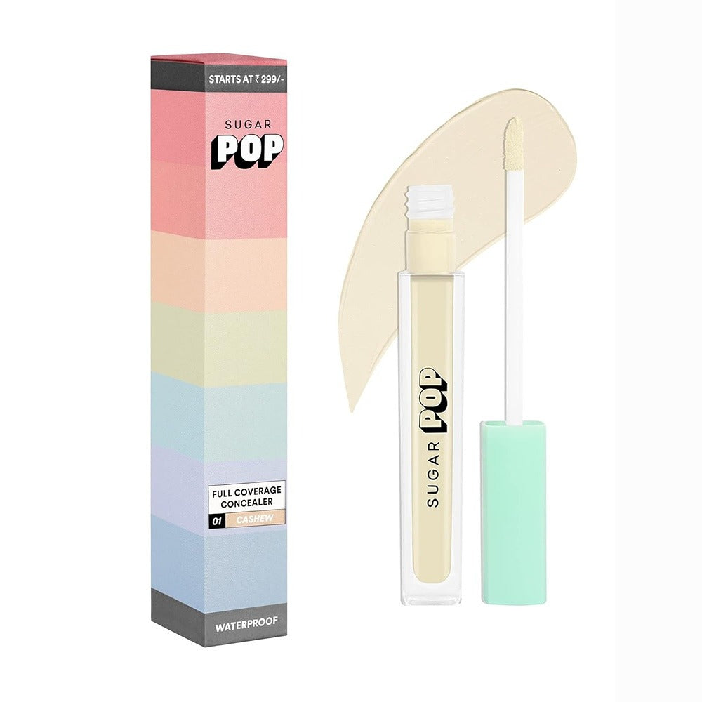 SUGAR POP Full Coverage Concealer 01 Cashew- Waterproof, Blendable, Long-Lasting