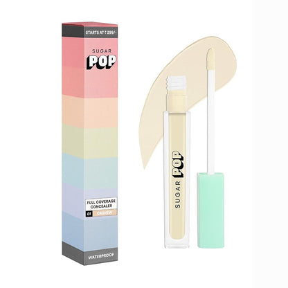SUGAR POP Full Coverage Concealer 01 Cashew- Waterproof, Blendable, Long-Lasting