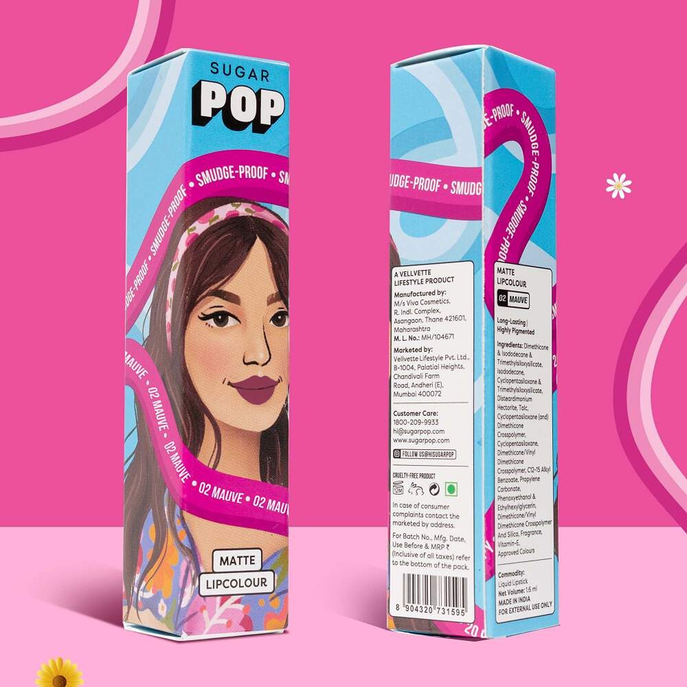 SUGAR POP Matte Lipcolour Super Matte - 02 Mauve