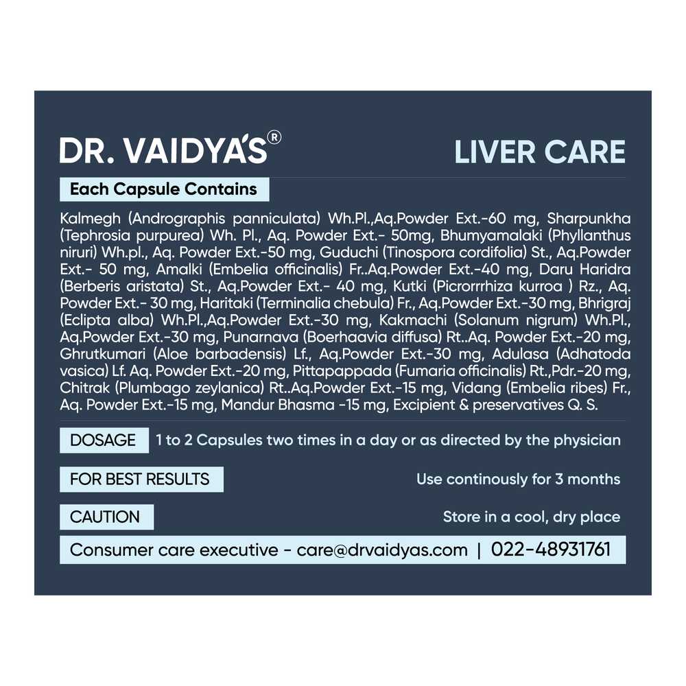 Dr. Vaidya's Liver Care (30 Capsules)