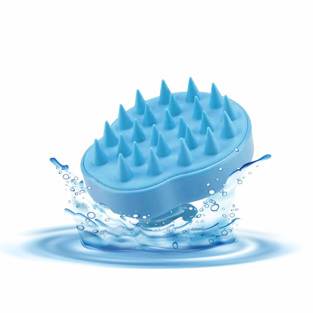 GUBB Stimulating Scalp Massager Brush with Extra and Thick Silicon Bristles, Helps In Stimulating Blood Flow & Reducing Dandruff