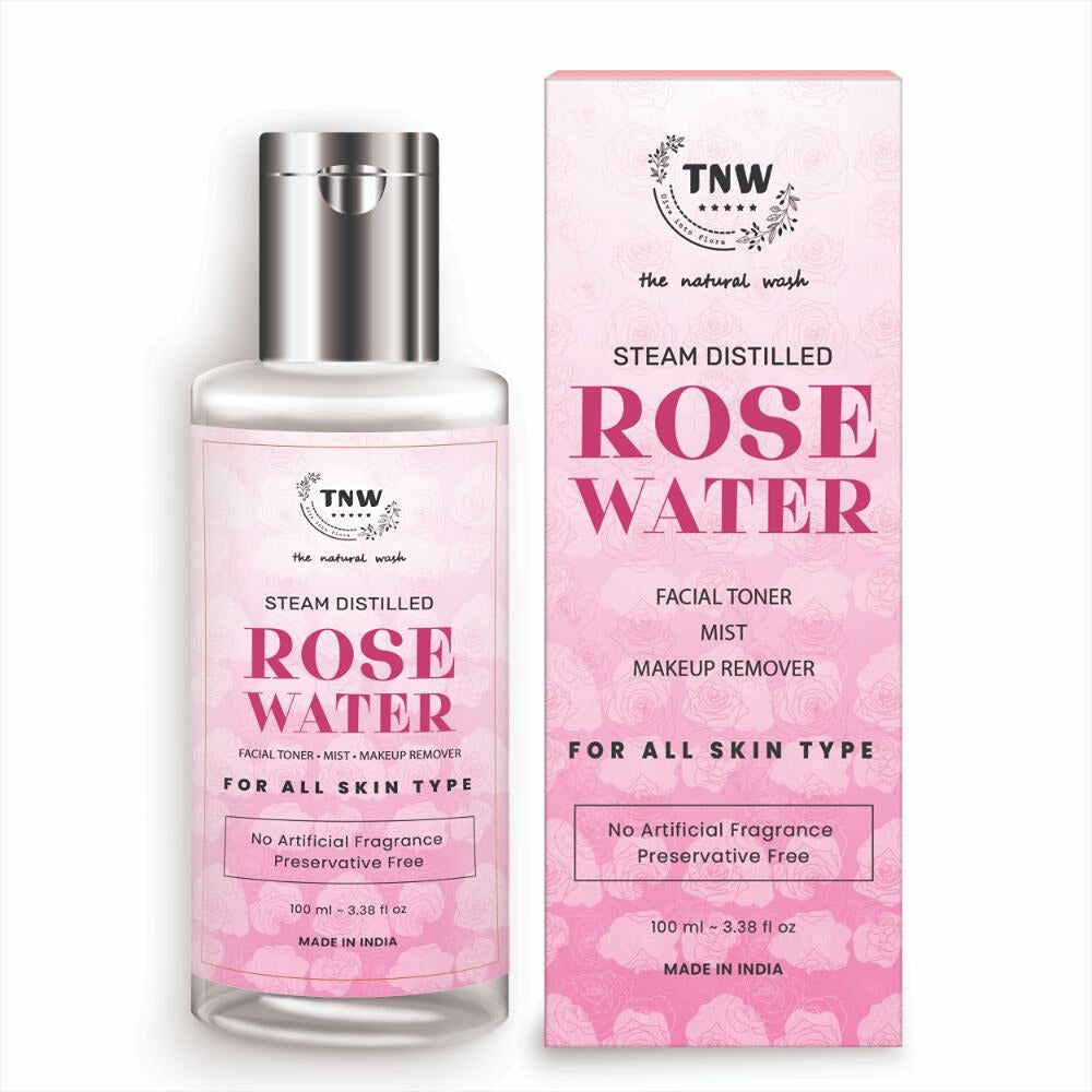 TNW-The Natural Wash Pure and Natural Rose Water Face Toner/Skin Toner/Makeup Remover for Men & Women (100ml)