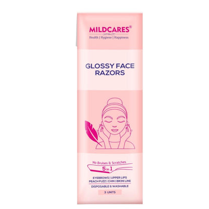 Gynocup Glossy Face Razor For Women (Pack Of 3 Units)