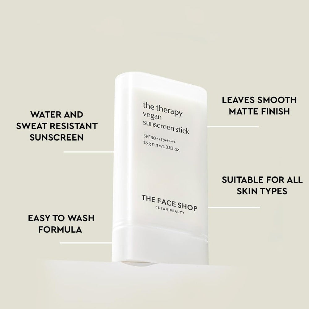 The Face Shop Therapy Vegan Sunscreen Stick SPF50+ (18 gms)