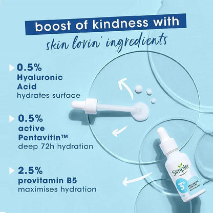 Simple Booster Serum 3% Hyaluronic Acid + B5 For Deep Hydration (30ml)