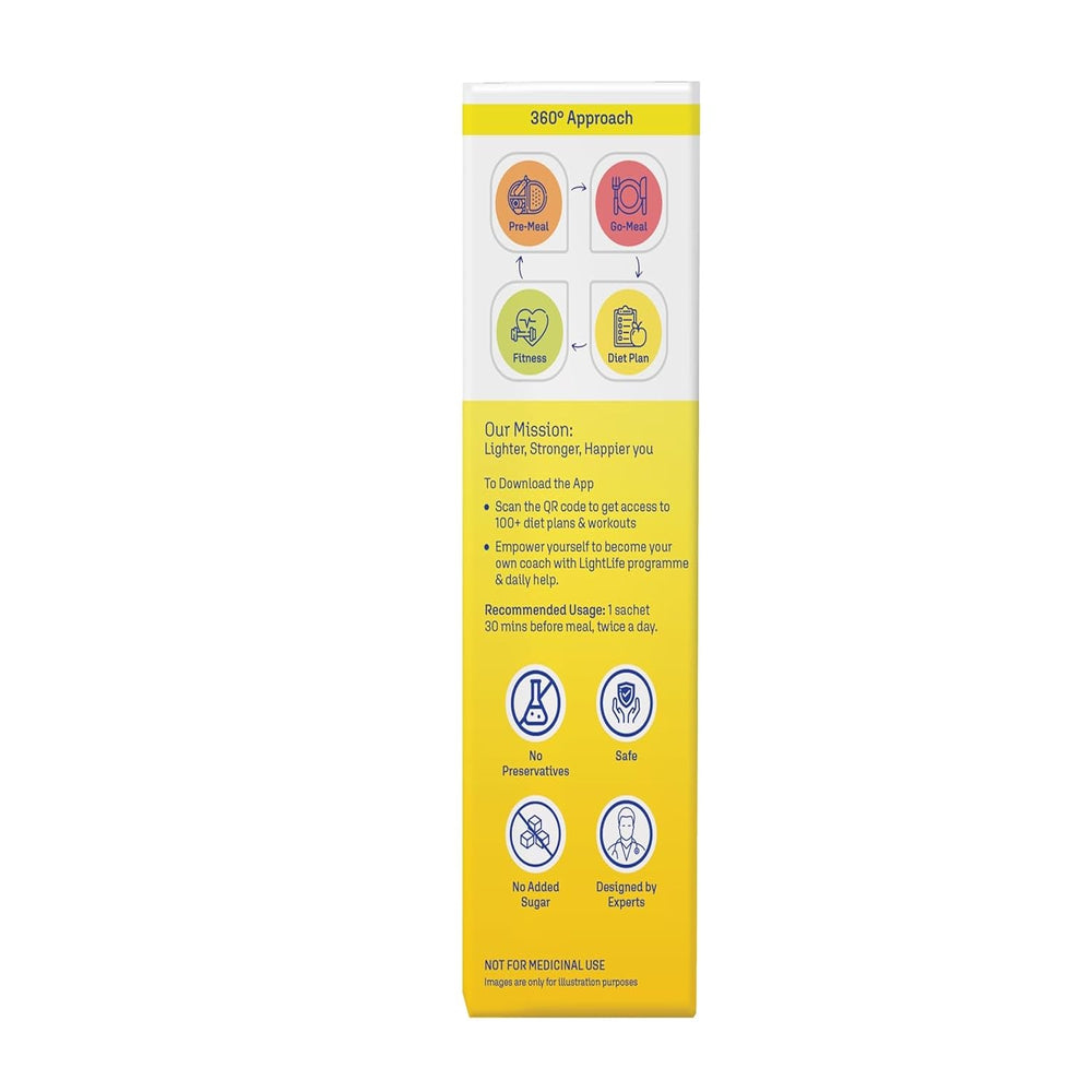 Dr. Morepen LightLife Pre-Meal Nutrition Mix Lemon Flavor - 5g Each (10 Sachets)