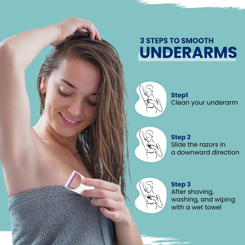 Gynocup Body & Underarm Hair Removal Razor For Women, Girls (Pack Of 5)