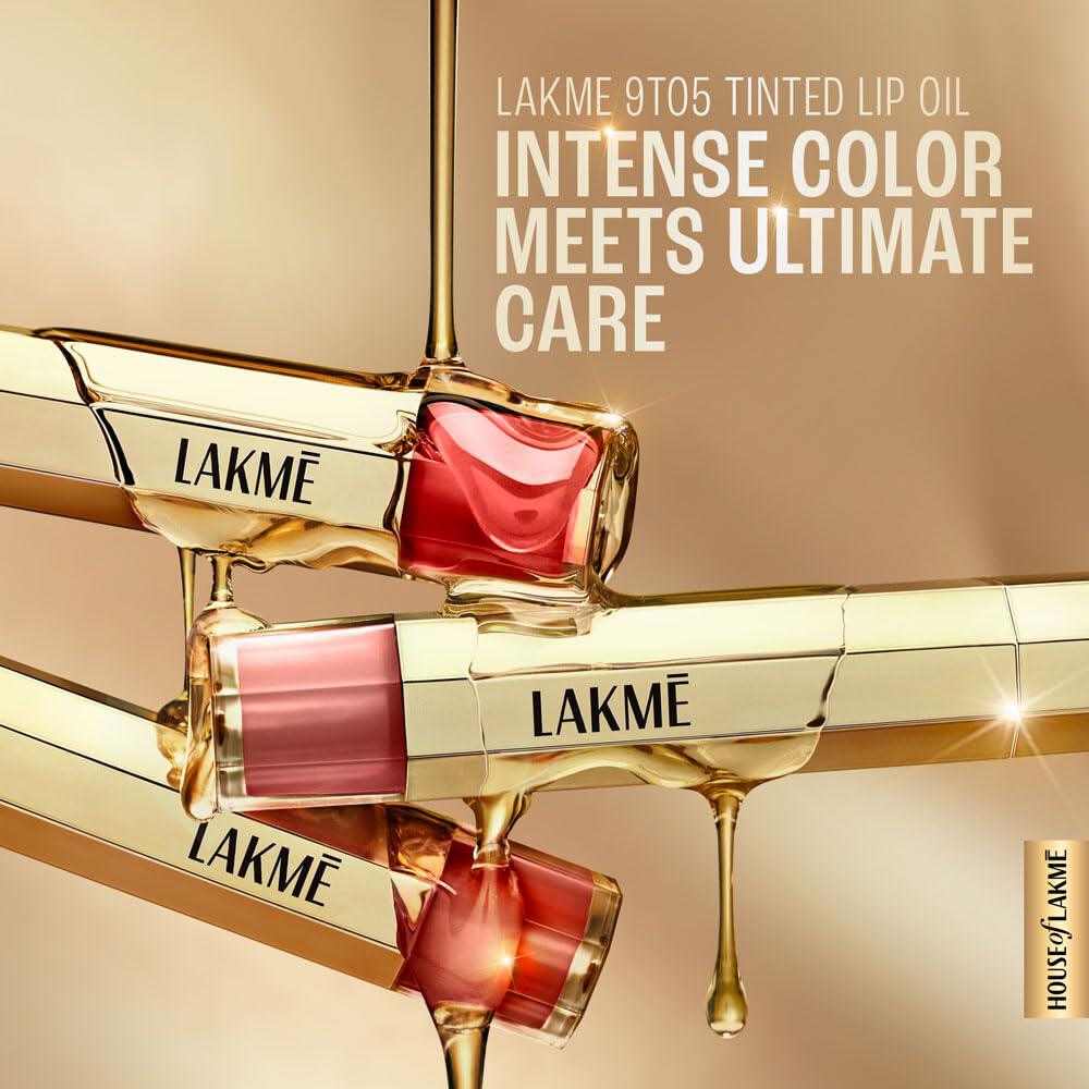 Lakme 9to5 Overtime Shine Tinted Lip Oil  - Berry Bling (5.3ml)