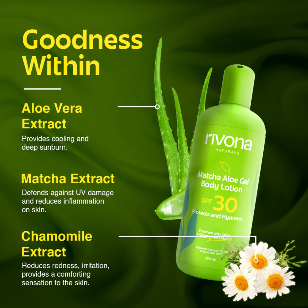 RIVONA NATURALS Matcha Aleo Gel Body Lotion (250ml)