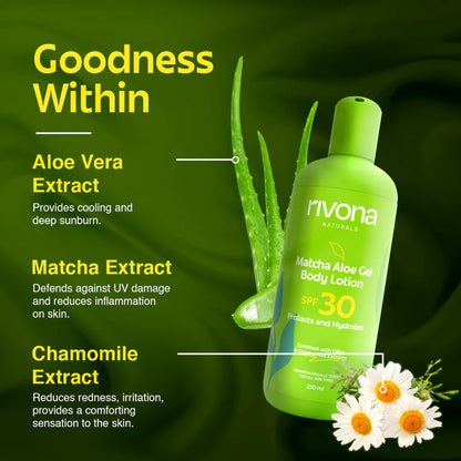 RIVONA NATURALS Matcha Aleo Gel Body Lotion (250ml)