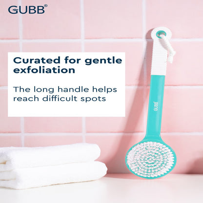 GUBB Bath Brush with Long Handle Dual Sided Exfoliating Bath Brush for Cleanse, Exfoliate & Massage