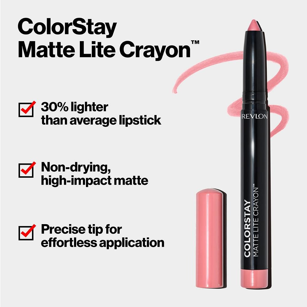 Revlon ColorStay Matte Lite Crayon Lipstick-Tread Lightly