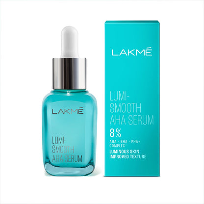 Lakme Lumi Smooth Serum with 8% AHA - BHA - PHA+ Complex for Luminous Skin & Improved Texture (30ml)