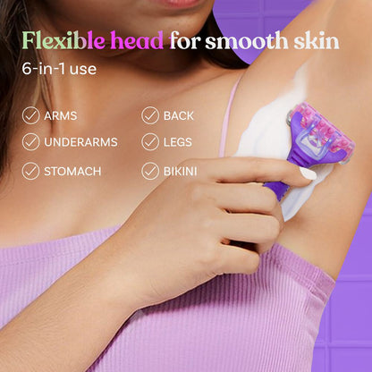 Bombae Disposable Flexi Body Razors for Women (Pack of 3)