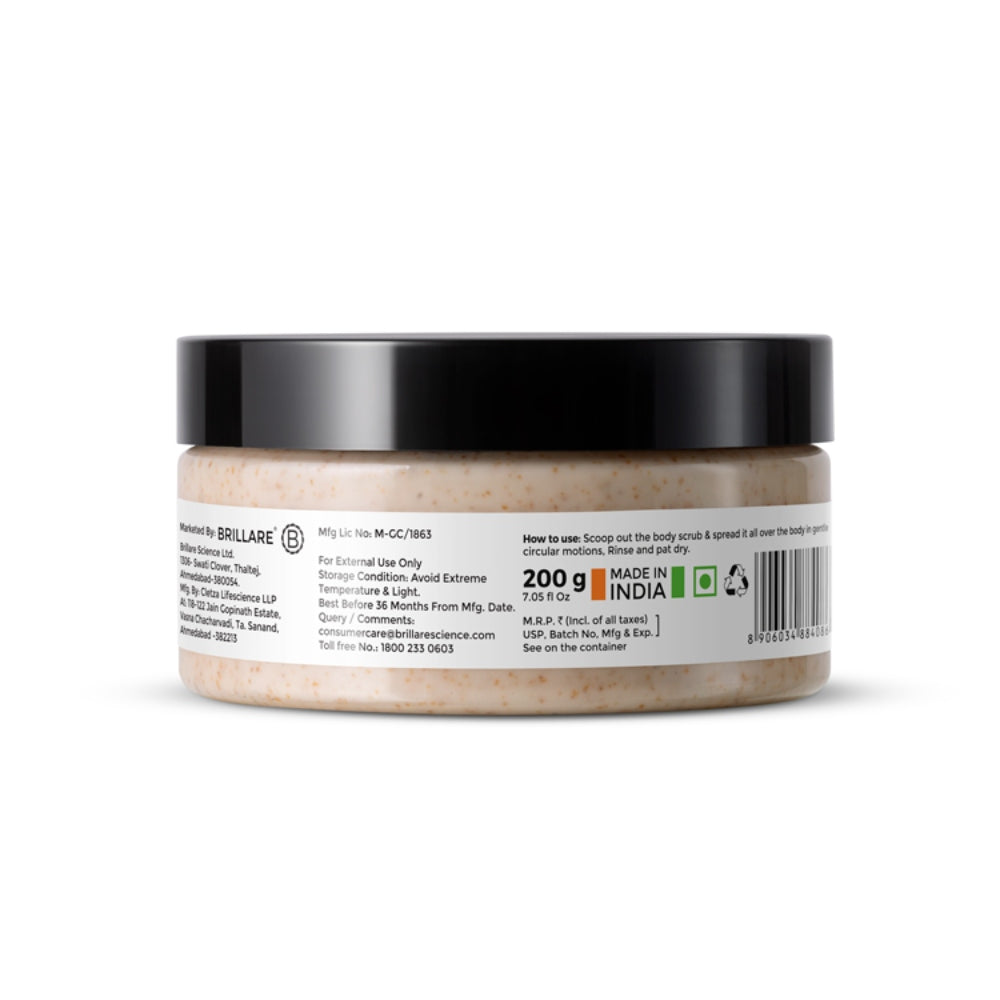 Brillare Coffee & Coconut Body Scrub Energized & Moisturised Skin- 200 ml