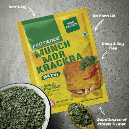 Protienoz Munch Mor High Protein Methi Krackra (10 X 25 gms)