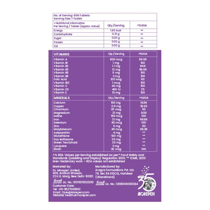 Dr. Morepen Multivitamin Women With Calcium & Herbal Extracts (60 Veg Tablets)