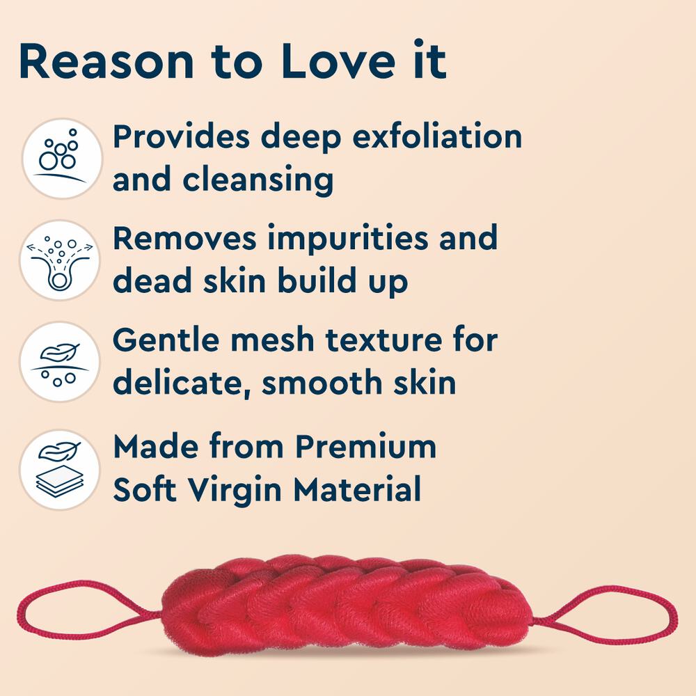 GUBB Back Scrubber for Bathing for Women & Men (Colour May Vary)