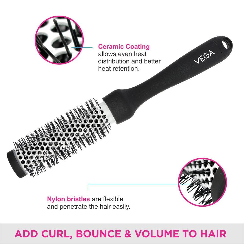 Vega Hot Curl Brush For Hair Styling,Small (H2-Prs)