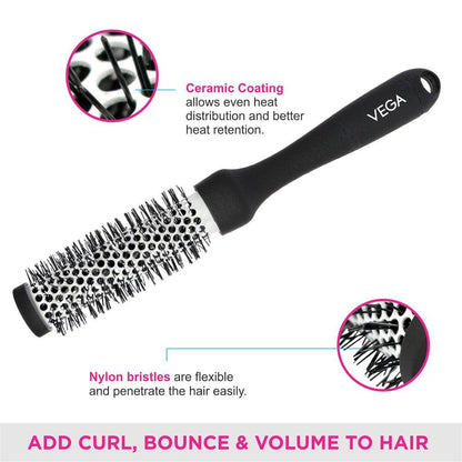 Vega Hot Curl Brush For Hair Styling,Small (H2-Prs)