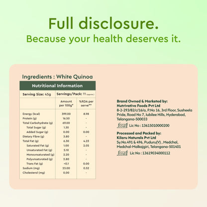 Nourish You White Quinoa Seeds (500 gms)