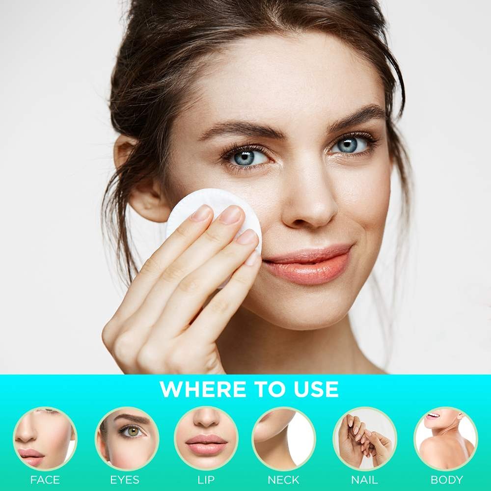 Vega Organic Cotton Pads for Makeup Remover & Face Cleansing (50 pcs)