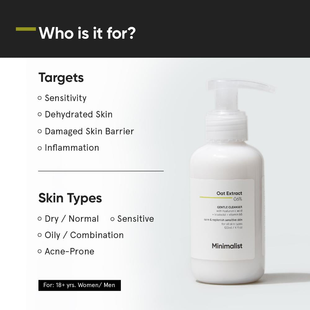 Minimalist Oat Extract 6% Gentle Cleanser (120ml)