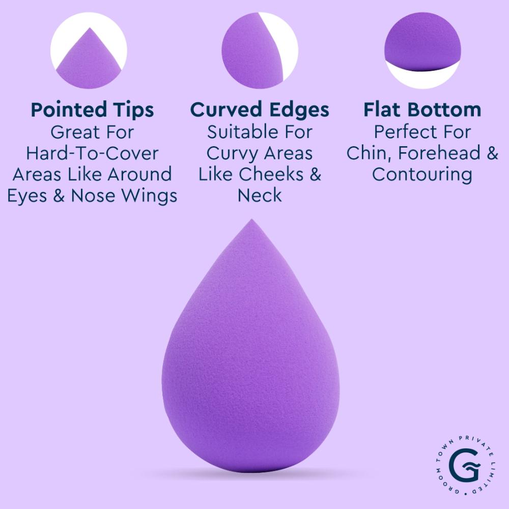GUBB Beauty Blender Assorted (Purple) (Pack 4 Pcs)