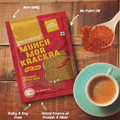 Protienoz Munch Mor High Protein Peri Peri Krackra (10 X 25 gms)
