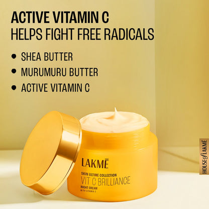 Lakme Vitamin C Brilliance Night Cream with Vitamin C (50 gms)
