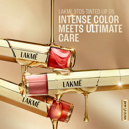 Lakme 9to5 Overtime Shine Tinted Lip Oil - Coral Charm (5.3ml)
