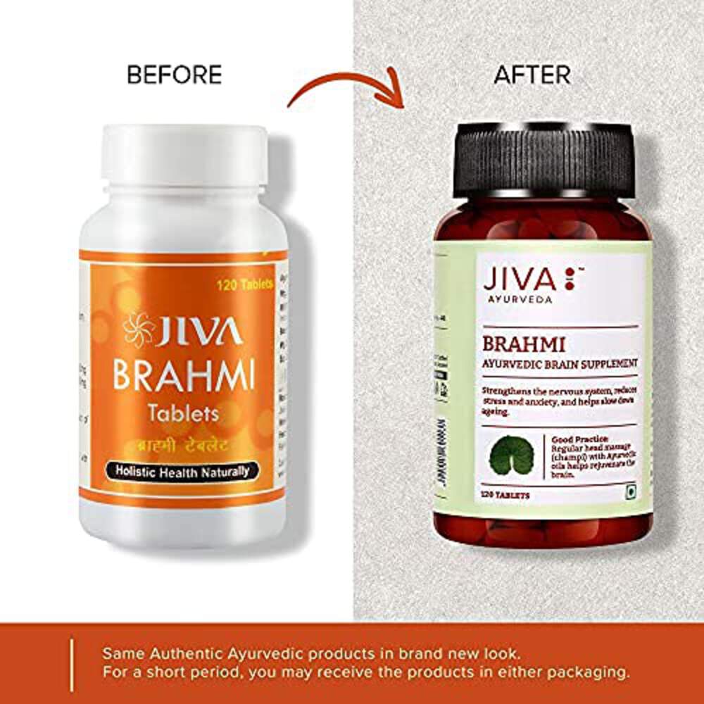 Jiva Brahmi Tablet for Mind Wellness Strengthens Nervous System (120 Tablets)