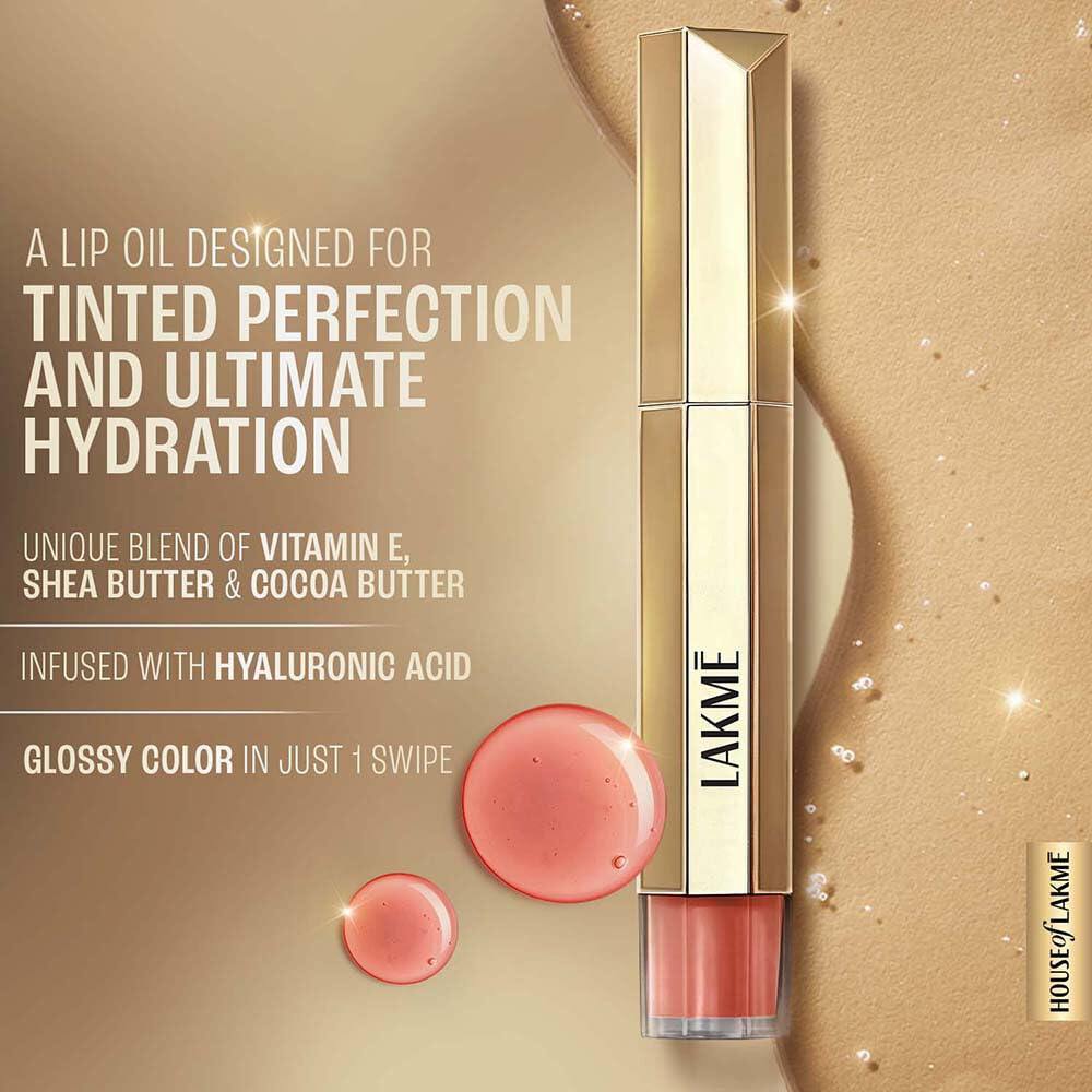 Lakme 9to5 Overtime Shine Tinted Lip Oil  - Berry Bling (5.3ml)
