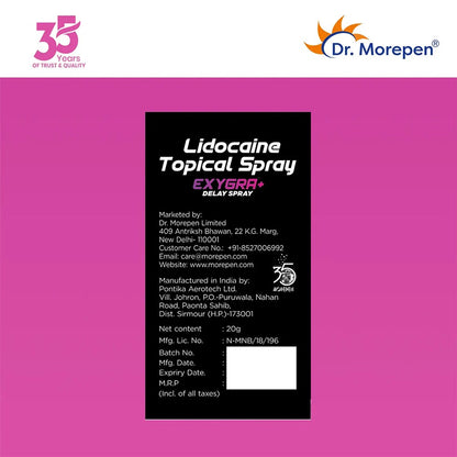 Dr. Morepen Exygra+ Spray Delay Spray (20 gms)