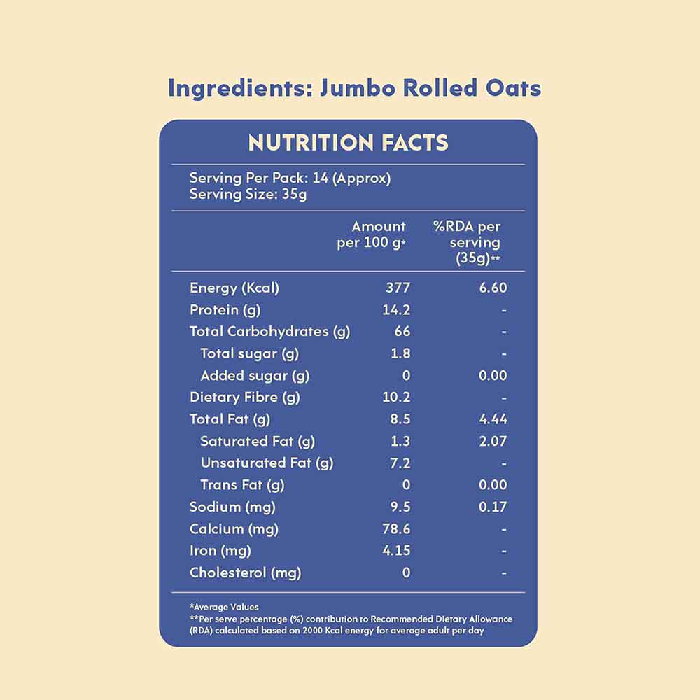 Nourish You Jumbo Rolled Oats (1.2kg)