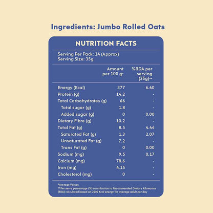 Nourish You Jumbo Rolled Oats (1.2kg)