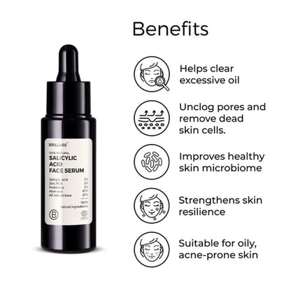 Brillare Salicylic Acid Face Serum For Oily, Acne Prone Skin (30ml)