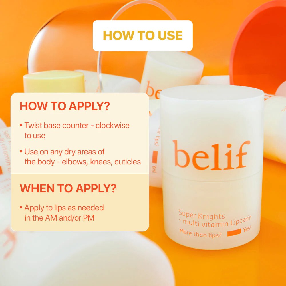 belif Multi Vitamin Lipcerin, Glossy & Hydrating Lip Mask, Balm & Scrub (15ml)
