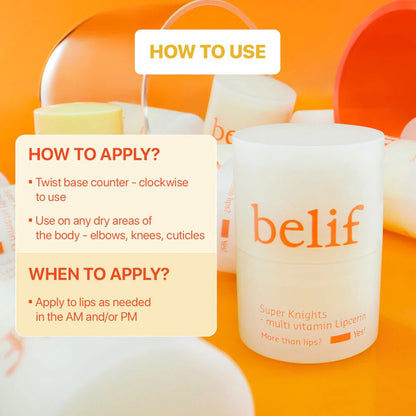belif Multi Vitamin Lipcerin, Glossy & Hydrating Lip Mask, Balm & Scrub (15ml)